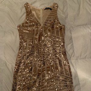 Champagne Sparkly Dress